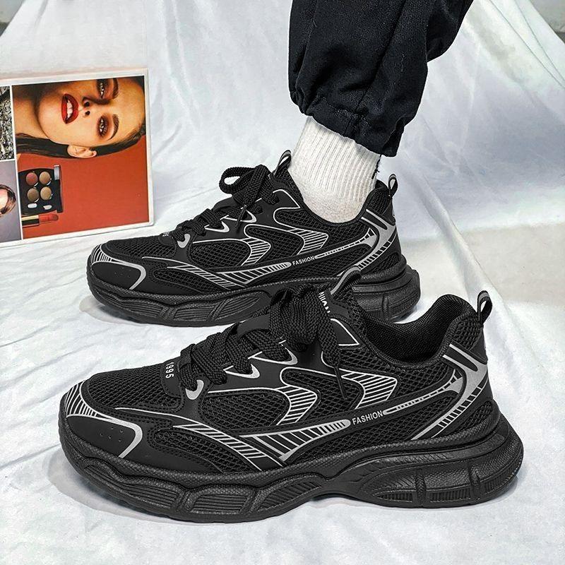 Mode Low-Top Herren Freizeitsneakers Gepolsterte Innensohle Koreanisch Gym Leicht Größe 9 Weit Athletisch Bequem Schlicht Männlich Sportschuhe