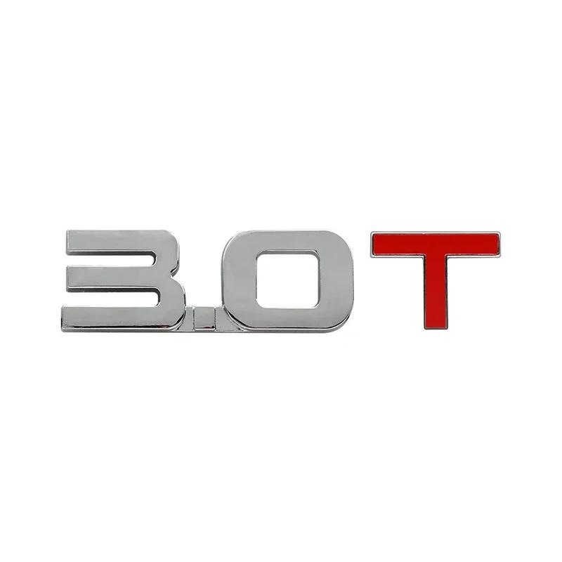3D Metal Car Trunk Engine Displacement Emblem Badge Decal Stickers 1.3T 1.4T 1.5T 1.6T 1.8T 2.0T 2.2T 2.4T 2.5T 2.8T 3.0T Logo