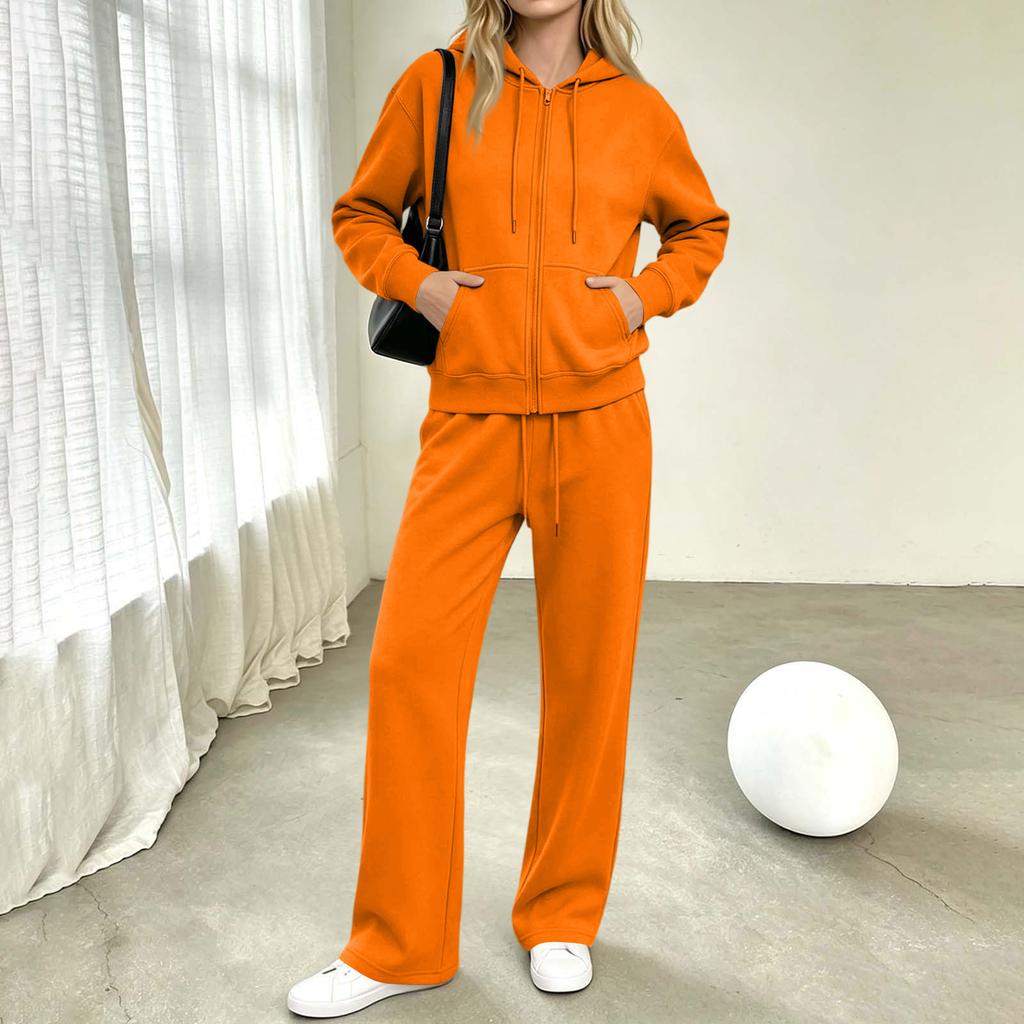 Women's Casual Hoodie Sweatpants 2 Piece Set with and Pockets Athletic Tracksuit