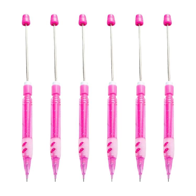 6Pcs Beadable Drawing Automatic Pencil Beadable Mechanical Pencils 0.5mm Mechanical Automatic Pencil For Adult Kid