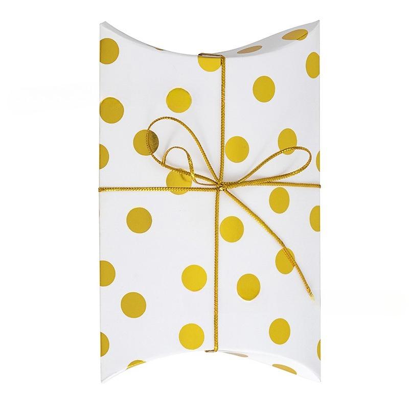 

20 Pack Mini Pillow Candy Box Small Gift Boxes with Golden Line for Christmas Wedding Party Favor Gift, Jewelry or Soap Packagin 15 10cm