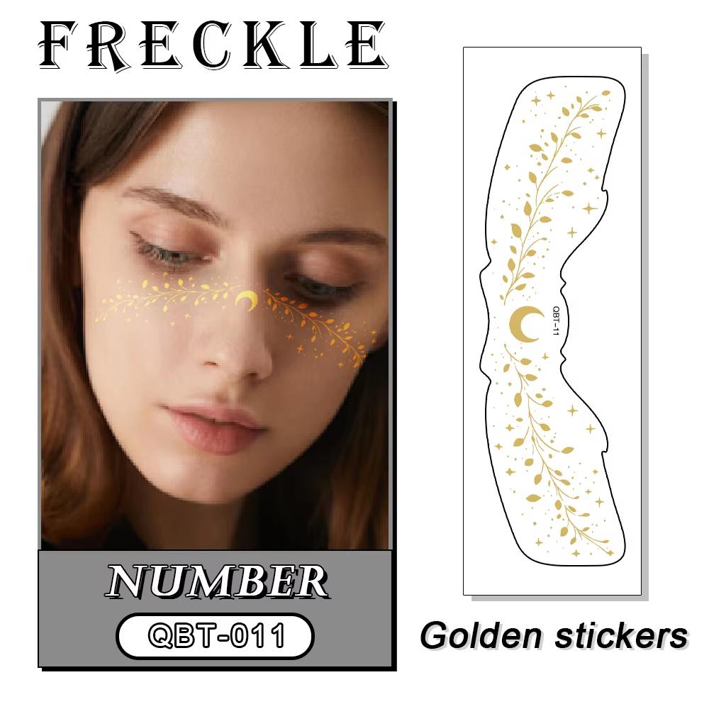 Custom Freckles Face Makeup Patches Sticker Temporary Tattoo Glitter Silver Freckles Face Tattoo
