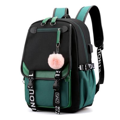 2021 Zaino casual da donna per ragazza di grande capacità Zaino per studenti multicolore Borsa da scuola per ragazza con porta USB