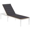 Day and Night - Day and Night Lounger with Cushion Solid Acacia Wood and Stainless Steel
