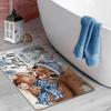 2D Flat Printed Christmas Floor Mat Non-Slip 3D Illusion Rug Round Vortex Carpet  Outdoor