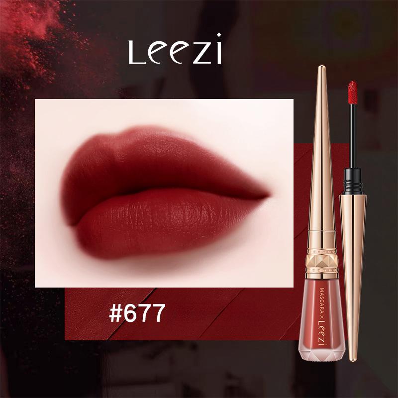 

Матова біла губна помада Leezi Swan Misty Velvet Lip Glaze Nonstick Cup Is Not Easy To Fall Out of the Color 04
