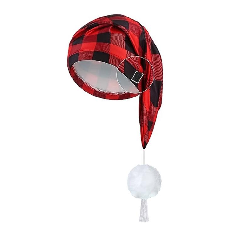

Adult Christmas Santa Hat with Pompoms Cap New Year Party Cosplay Accessories кларет