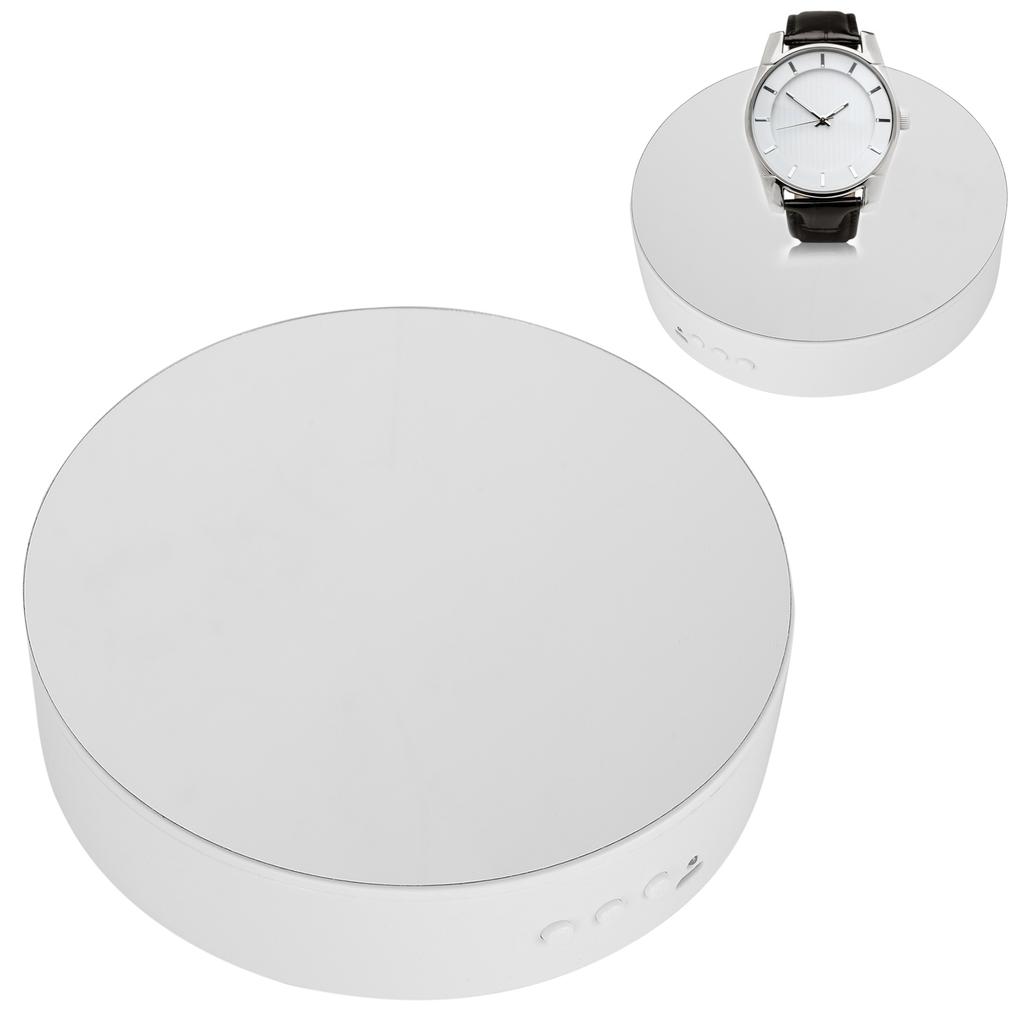 Rotating Display Stand 360 Degree Rotating Turntable Display Stand for Watch Jewelry White