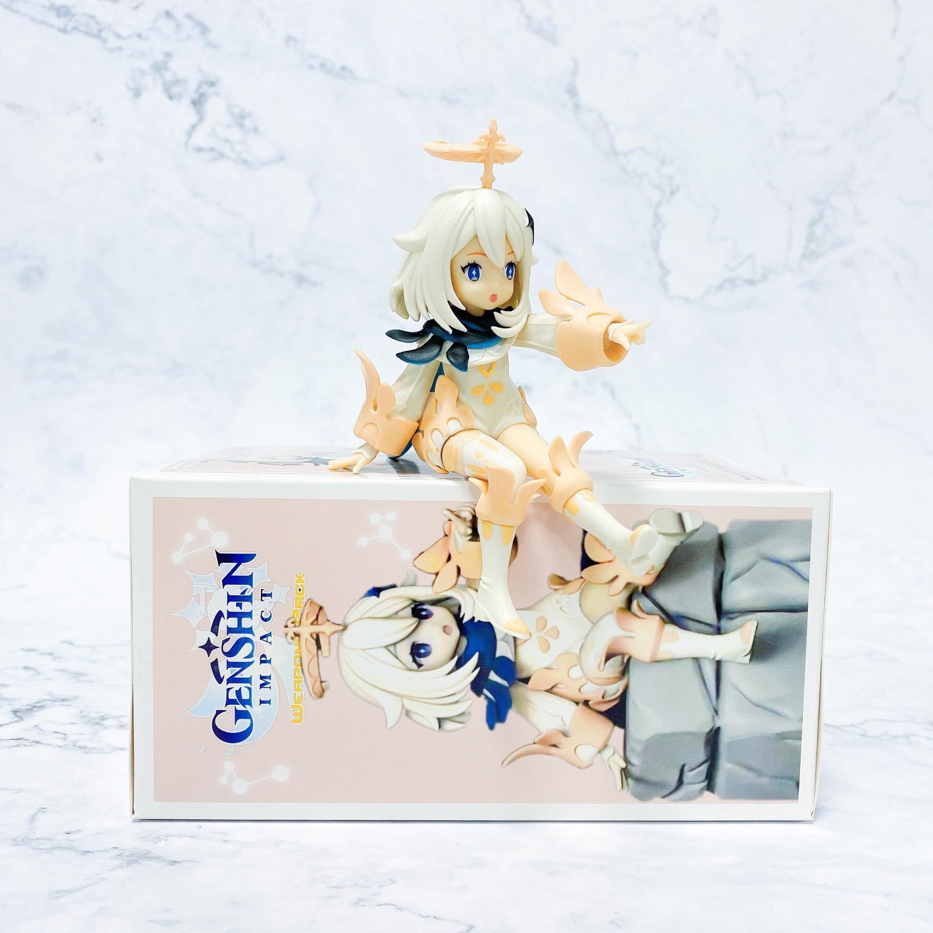 Interesting Toys Unisex 12Cm Genshin Impact Paimon Genshin Impact Klee Anime Action Figure Instant Noodle Pressure Pvc Toy Collector Model Gift