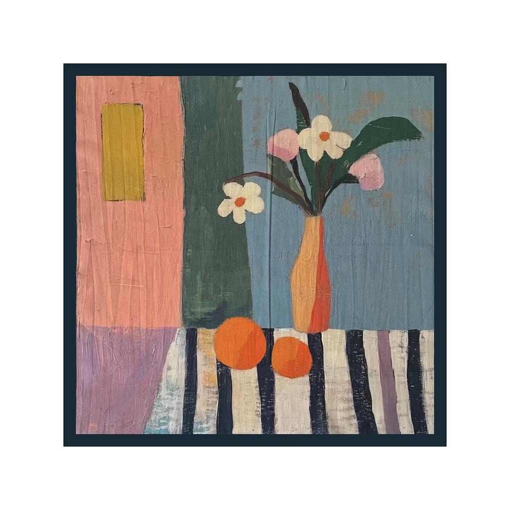 Japanese ethnic style silk scarf Morandi color 11 cotton square scarf versatile daily women's neck gift