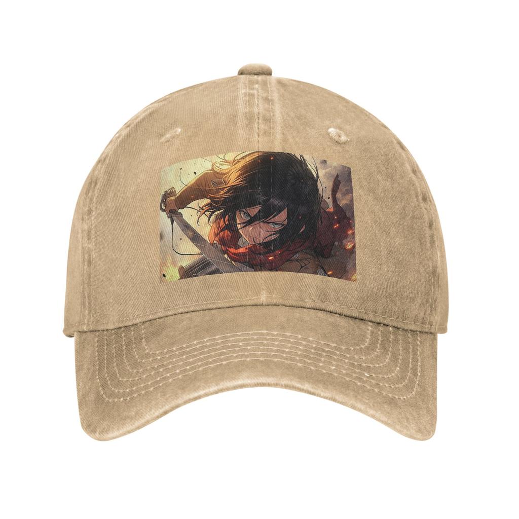 Anime Attack On Titan Mikasa AckerUnisex Denim Cap Casual Baseball Caps Adjustable Hat Summer Unisex Baseball Hats