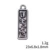 Tag Charm Pendant Chinese Wishing Words Good Fortune For DIY Bracelet Necklace Oriental Lucky Jewelry Making Supplies