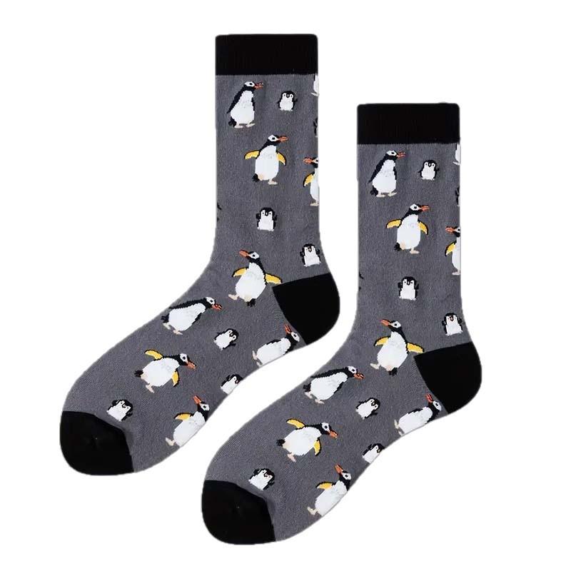 Calzini Lunghi in Cotone Personalizzati da Uomo e Donna a Metà Gamba con Personaggi dei Cartoni Animati, Animali, Frutta e Design alla Moda.