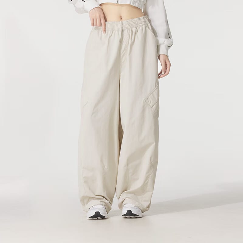 Nike Casual Pants Women's Ecru Moderate Straight Fit Pants HM6145-104