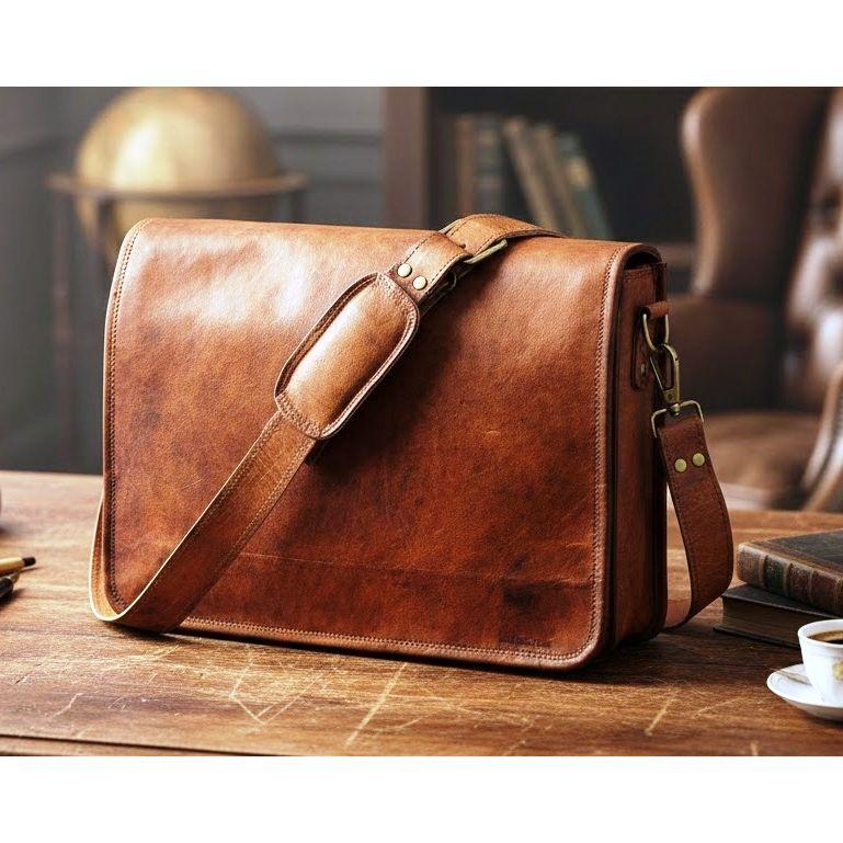 Τσάντα Δέρμα Γνήσιο Ώμου Πορτοφόλι Vintage Χειραποσκευή Καφέ Crossbody Γυναικεία Νέα