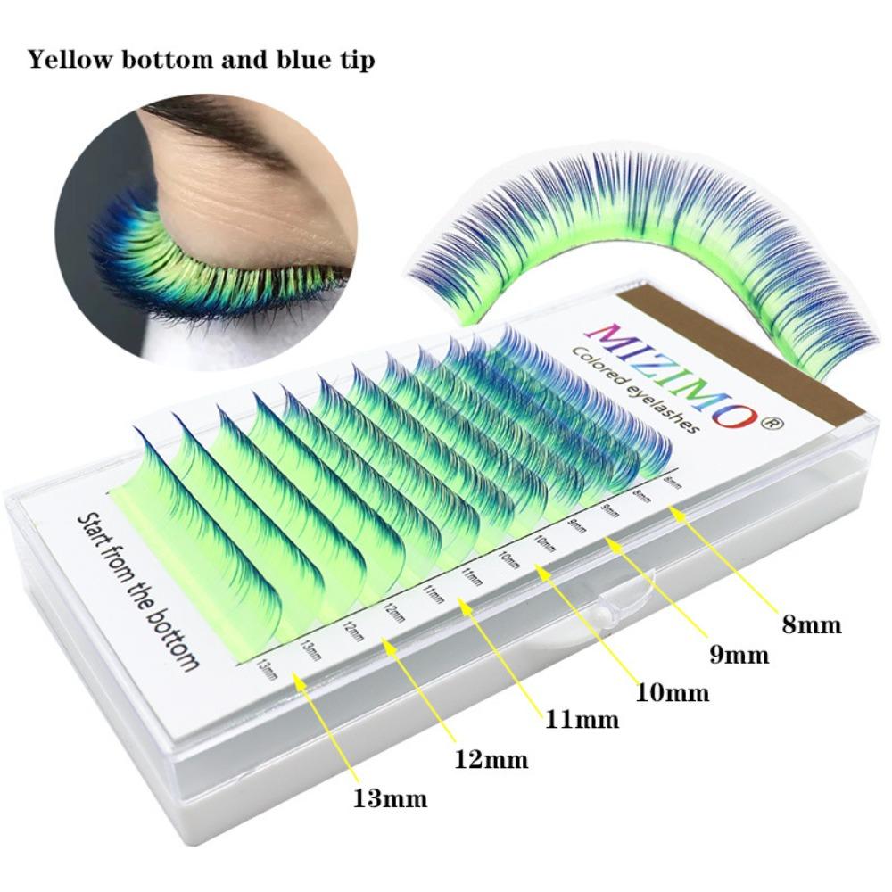 

12 rows/set C/D False Lashes 8-13mm Faux eyelash extensions Individual Colored Lashes Women Curl: D-Style 10