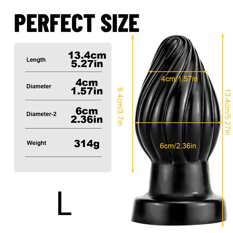 Black Threaded Butt Plug Masturbation Stick Backyard Butt Plug Sex Toys Backyard Butt Plug