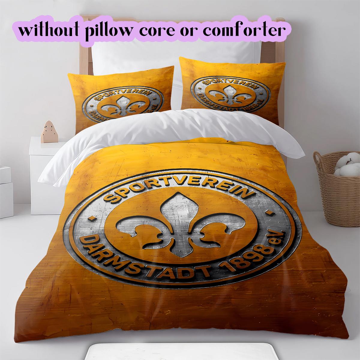 

SV Darmstadt 98 Pattern Bedding Quilt Set Quilt Cover Pillowcase Home Decoration Birthday Gift (1 * duvet cover + 2 * pillowcase, without core) 135x200cm