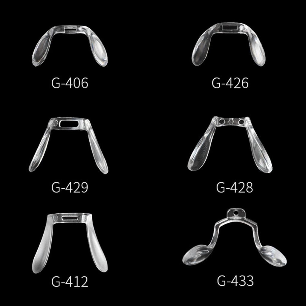 2 Pieces Eyeglasses Nose Pads, Replacement, Easy To Use, Transparent Support Practical Nosepads