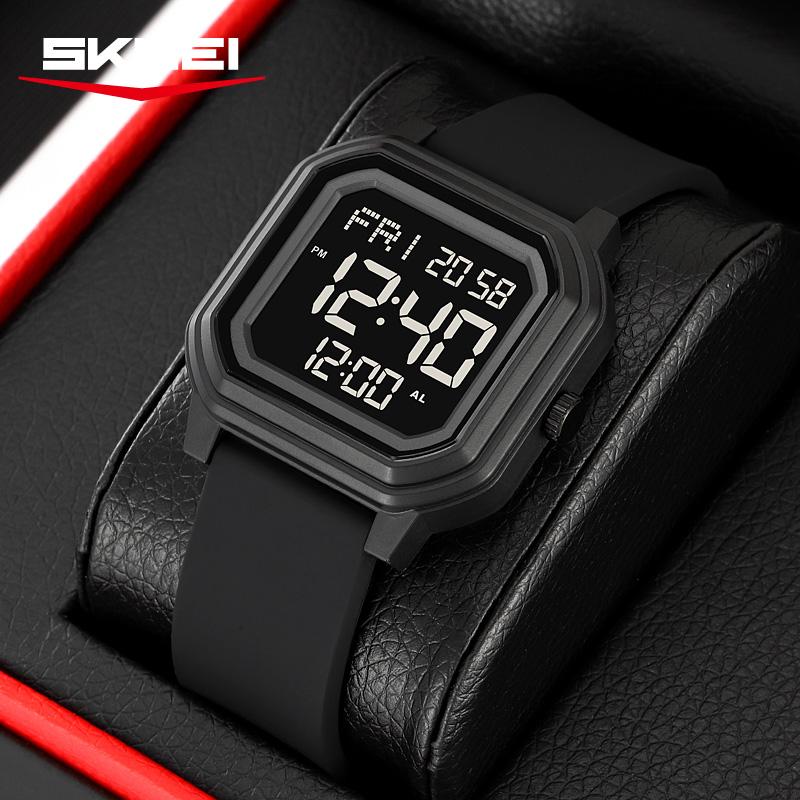 SKMEI 2558 Fashion Sports Men's Electronic Watch Multifunctional Countdown Digital Watch Student Luxury Clock Relgios Masculino