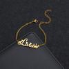 Atoztide New Customized Name Bracelet Personalized Thick Chain for Women Stainless Steel Gold Color Bangle Chrismas Gift 