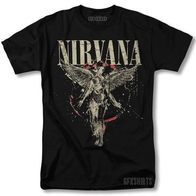 RARE! Nirvana Shirt Kurt Cobain Rock Concert Tour Vntg Graphic Design T-Shirt Unisex T-Shirt