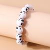 Halloween Totenkopf Armband Elastische Handgelenkkette Buntes Harzperlen Armband Stilvolles Punk-Stil Zubehör für den täglichen Gebrauch