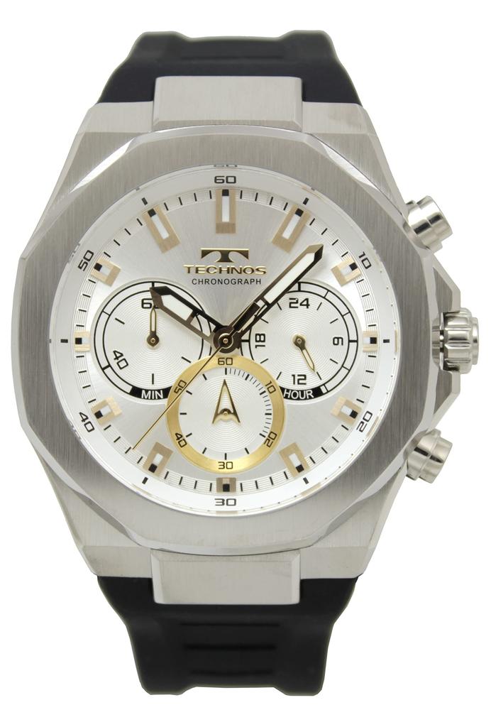 Chronograph Watch 10 ATM Water Resistant T8B85SS Black [Technos] Men's