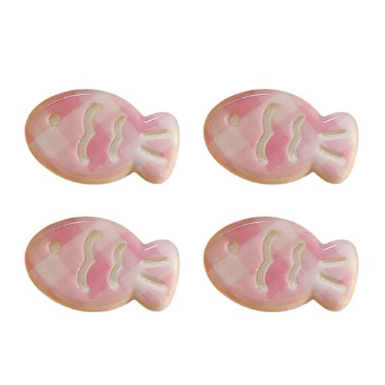 4Pcs Hairpin Cream Macaron Color Snapper Fish Shape Hair Clips Gentle Hold No