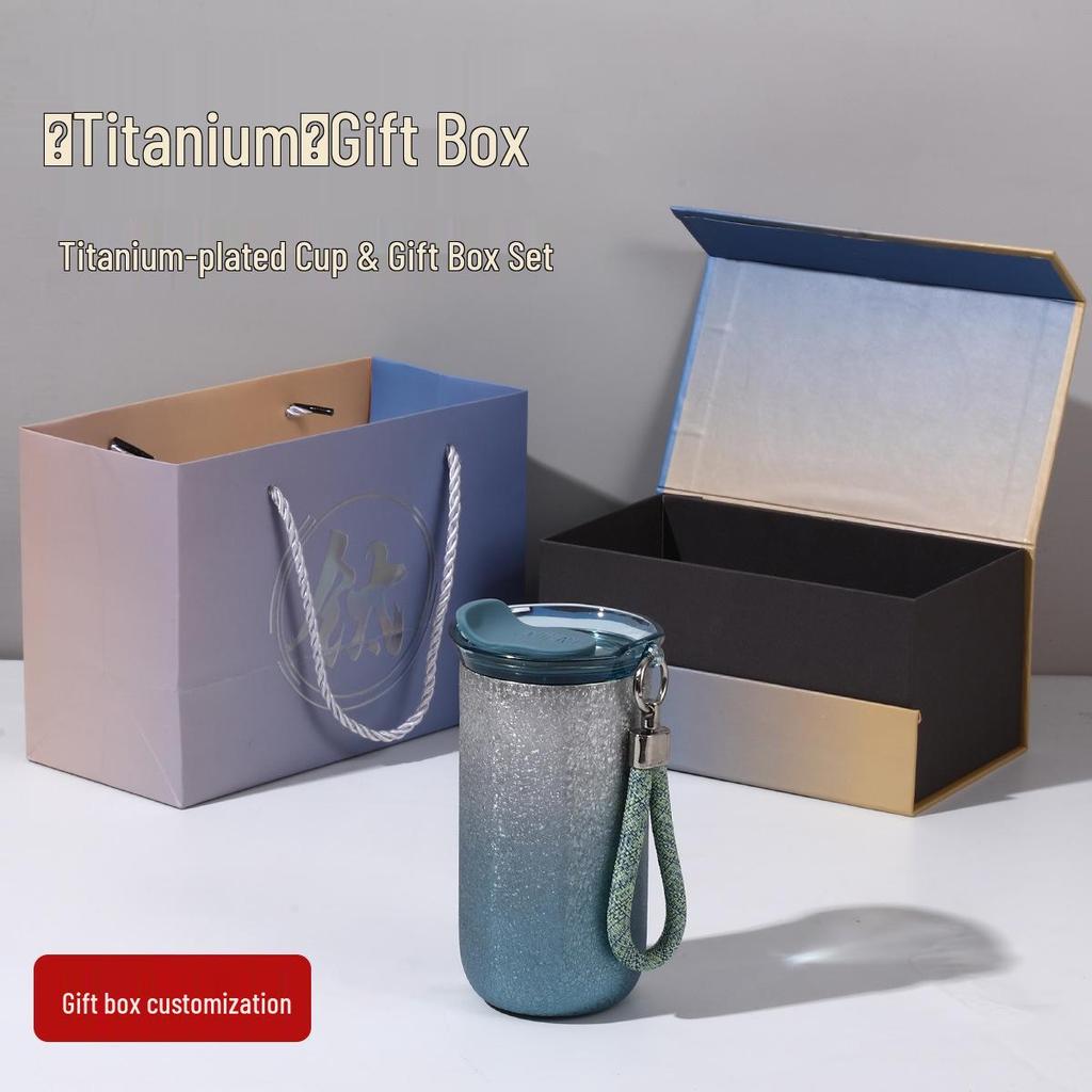 Titanium Plated 316 Stainless Steel Insulated Cup - Portable Pocket Gift Cup for Men and Women