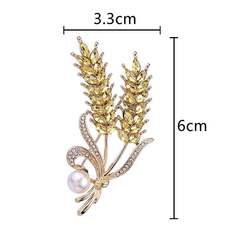 Luxury  Wheat Ear Brooch Collar Pins Shining Women Men'S Party Brooches Jewelry Gift