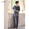 Xuan Liang Men's Pajamas Summer Modal Short-sleeved Shorts Long Pants Three Piece Set Ice Silk Cool Feel Can Be Worn As Outerwear Home Clothes