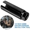 BELOMI Oxygen Sensor Socket With Side Wire Cutout, 3/8 Inch Drive X 0.39 Inch (12Mm) 6-Point Fits All Vehicle O2 Removal And Tallation, 65 Mn Steel