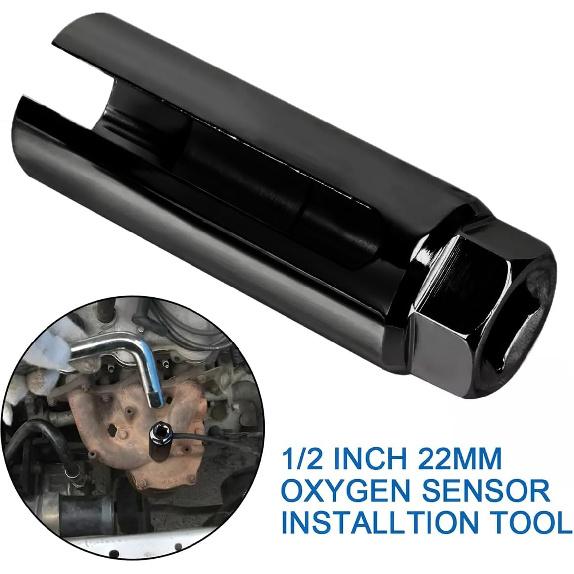 BELOMI Oxygen Sensor Socket With Side Wire Cutout, 3/8 Inch Drive X 0.39 Inch (12Mm) 6-Point Fits All Vehicle O2 Removal And Tallation, 65 Mn Steel