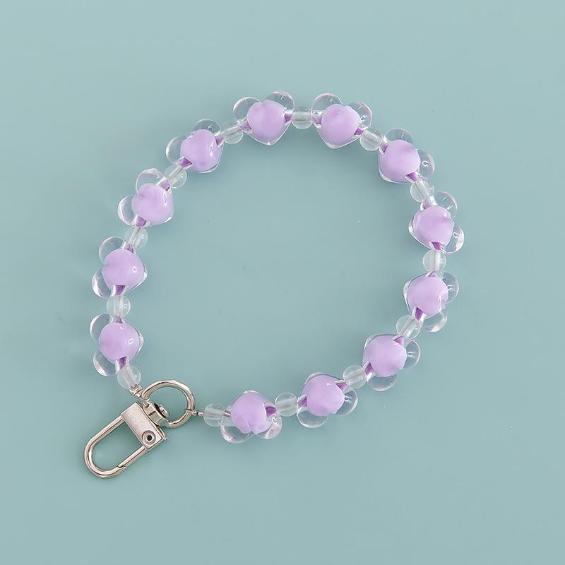 Creative Candy Heart Keyring Bead Pendant - Cute Couple Accessory with B342