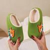 Cartoon Winter Kids' Waterproof Fur Slippers – Velvet-Lined Parent-Child Cotton Shoes