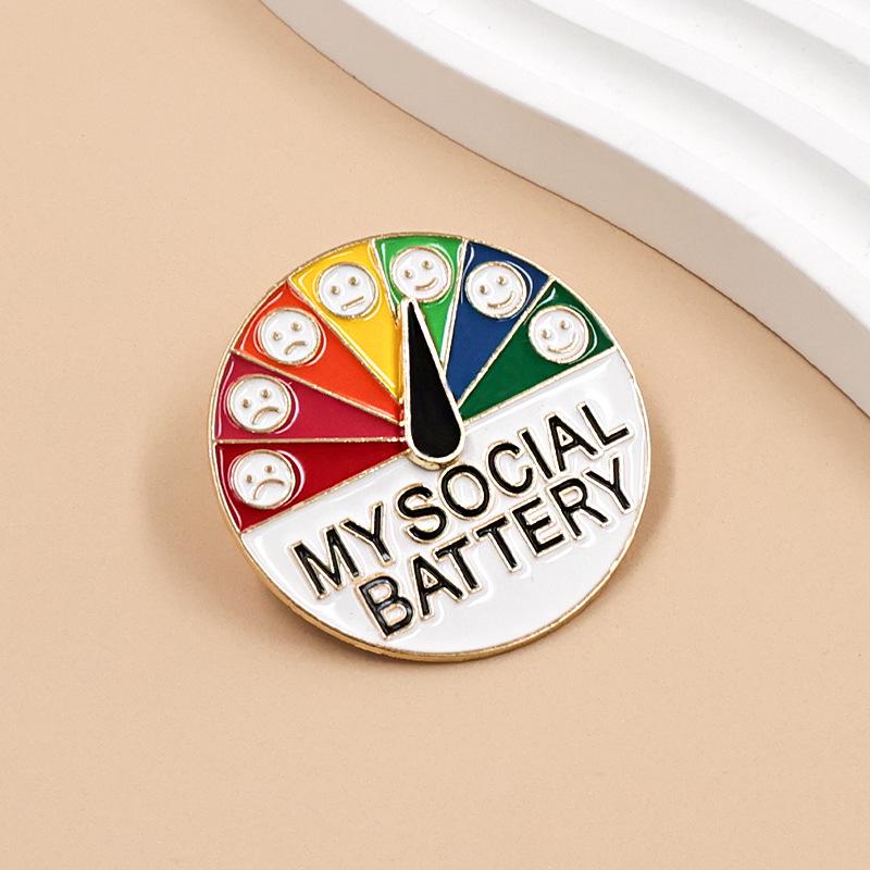 Mood-Changing Energy Brooch: Customizable Social Battery Alloy Pin