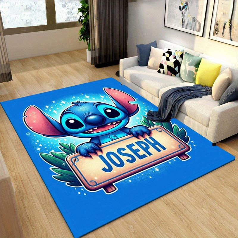 1pc Stitch Pattern Area Rug Soft Flannel Floor Mat for Living Room,Office,Bedroom and Carpet,Sofa Coffee Table Floor Mat