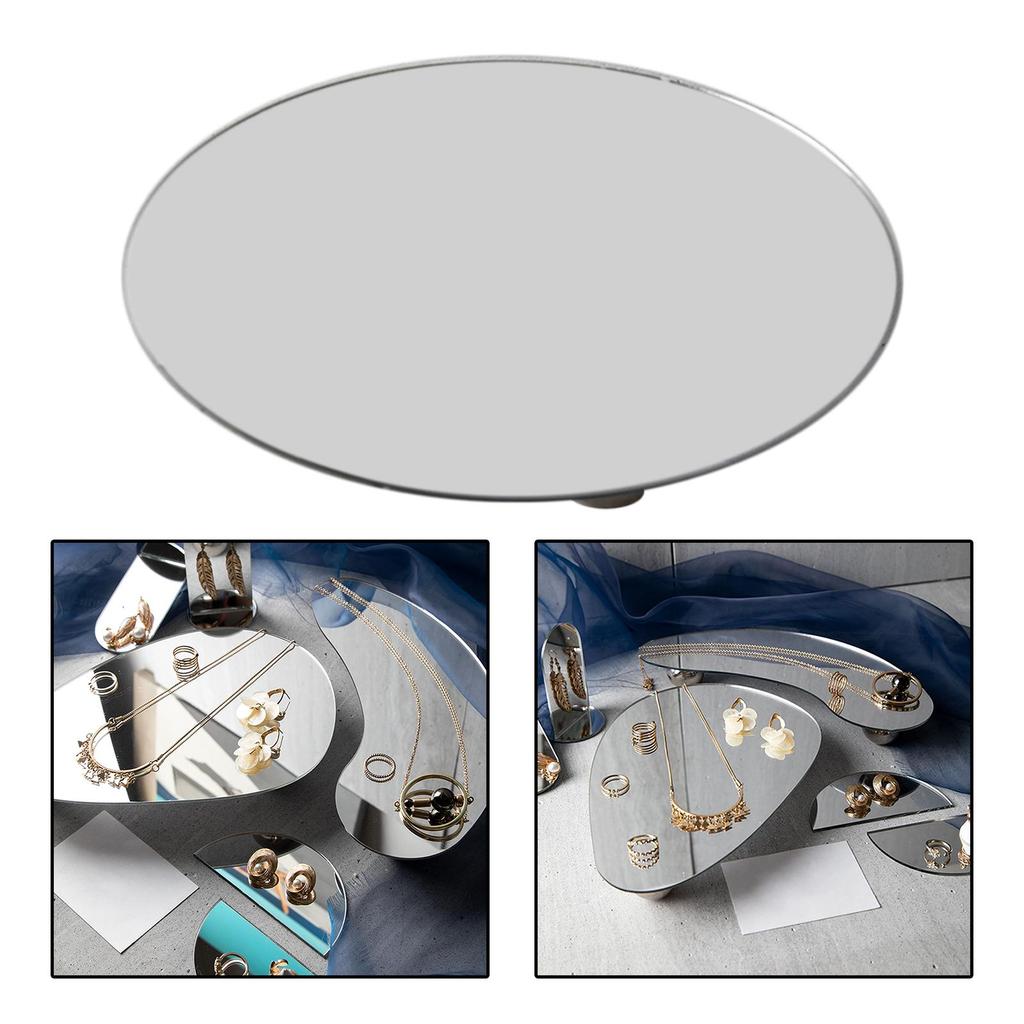 Acrylic Mirror Tray Jewellery Ornament Tray Holder Makeup Tray for Lipstick