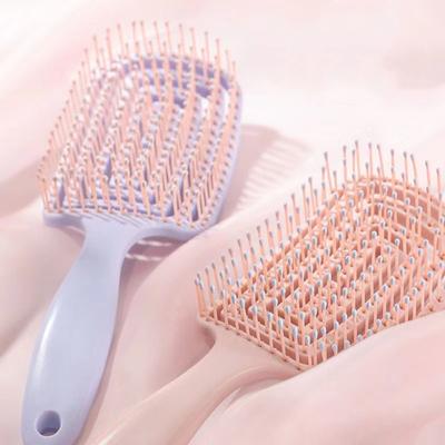 1Pcs Elastic Massage Comb, Hollowed Out Breathable Scalp Massage Brush, Quick Hair Blowing Styling Comb, Hair Care Tool For Smooth Hair