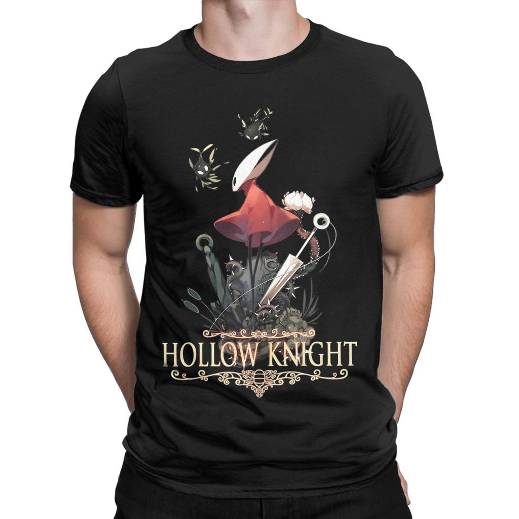 Men T-Shirts Game Hollow Knight Silksong Amazing Pure Cotton Tee Shirt Short Sleeve T Shirt Round Collar Clothes Plus Size