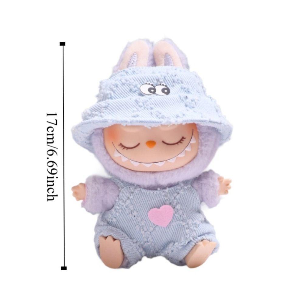 Big Eyes Labubu Time Doll's Clothes Two-piece Set 17cm Plush Dolls Clothes  Children Gift