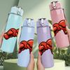 1PC Boxing Gloves Fight Sport Pattern 750ml Color Plastic Sports Water Bottle Leakproof Flip Straw Lid Suitable for Sports Office Home Use