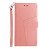 For OnePlus 13R 5G Case with Wrist Strap Y Shaped Lines Imprint Leather Phone Cover