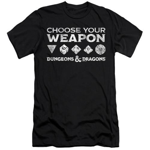 Dungeons and Dragons Choose Your Weapon Adult Premium TShirt Black Unisex T-Shirt S