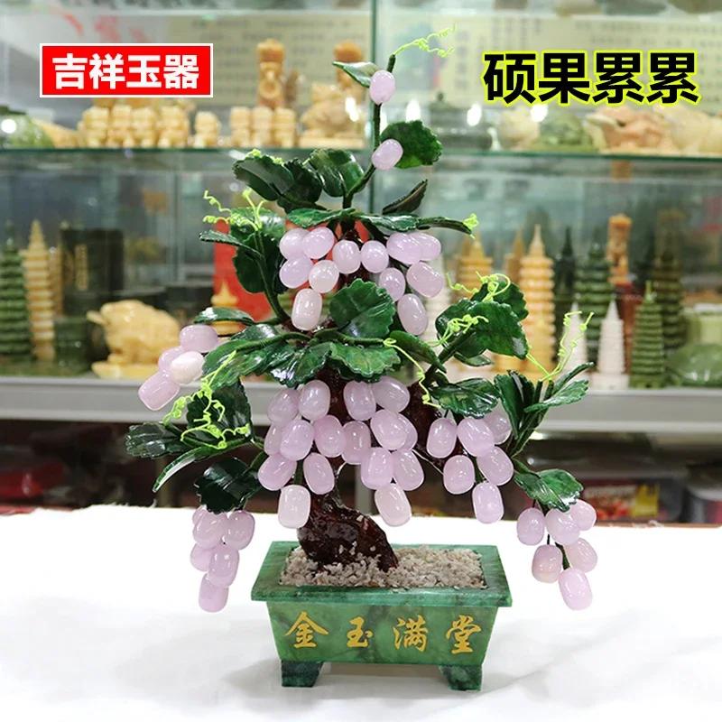 Stone ornament grape tree Zhaocai home accessories Arts and Crafts Living room TV cabinet Wine cabinet desktop Gift from friends