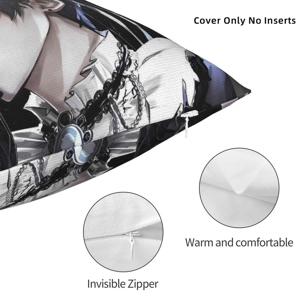 Pillow Cover Anime Black Butler Design Cushion Cover Retro Trendy Pillow Case For Sofa Car Home Decor Pillowcases
