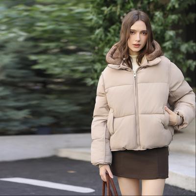 2025 Winter New Hooded Foreign Style Versatile Cotton-padded Clothes Fashionable Simple Bread Clothes Jacket