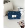 Sac de Rangement Octogonal en Jean avec Fermeture Éclair pour Usage Quotidien et Accessoire de Mode