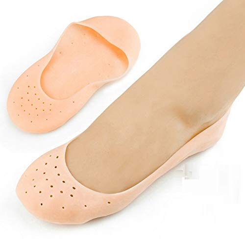 we3 Anti-Crack Full Length Silicone Gel Foot Protector Moisturizing Socks For Foot Care And Heel Cracks(skin) (Skin)